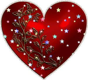 Gif animé coeur étoiles